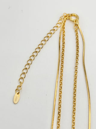 Simple Double Chain Necklace D35