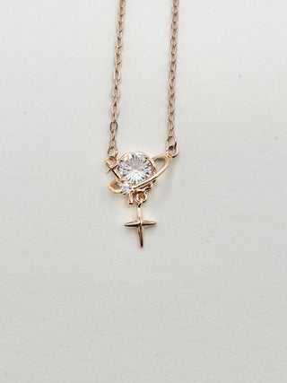 Shiny Stone Necklace D4