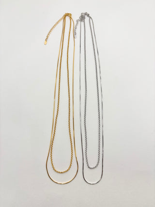 Simple Double Chain Necklace D35