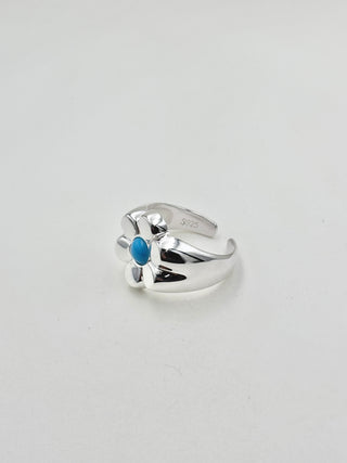 Blue Flower Ring C44