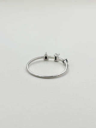 Triple Black Stone Ring B19