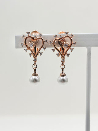 Heart Pearl Earring F3