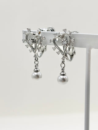 Heart Pearl Earring F3