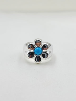 Blue Flower Ring C44