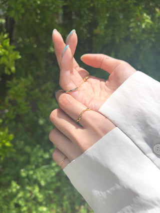 Simple Wave Ring A18
