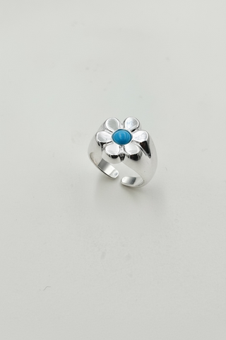 Blue Flower Ring C44